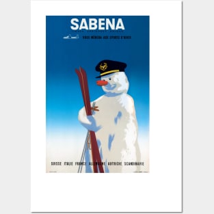 Vintage Travel Poster Belgium Sabena Posters and Art